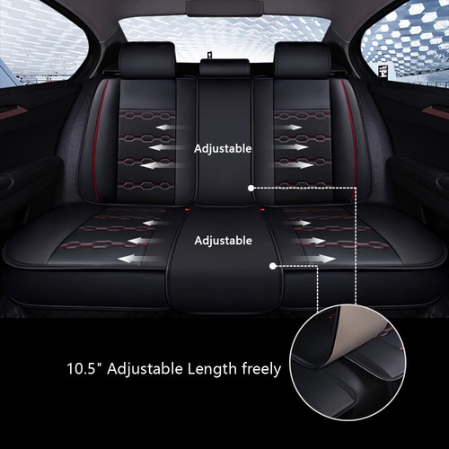 Funda Asiento Coche Universal Cuero PU Delantero Trasero Cojín Protección 360° - Imagen 9 de 40