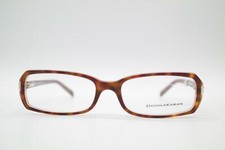 Vintage Donna Karan DK 1517 3076 Brown Gold Square Glasses Eyeglass Frame NOS