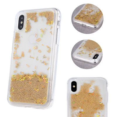 APPLE IPHONE 11 PRO (5.8) Glänzend Flüssig Tasche Case Hülle LETTERS Handy GOLD 