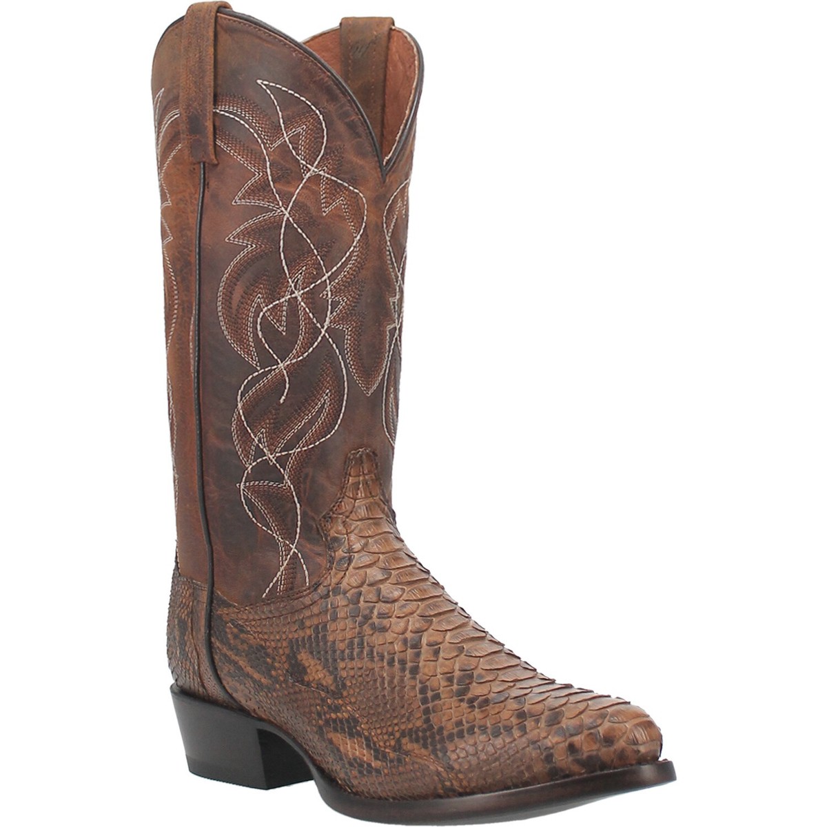 Dan Post Mens Tan/Bay Apache Cowboy Boots Snake Skin R Toe | eBay