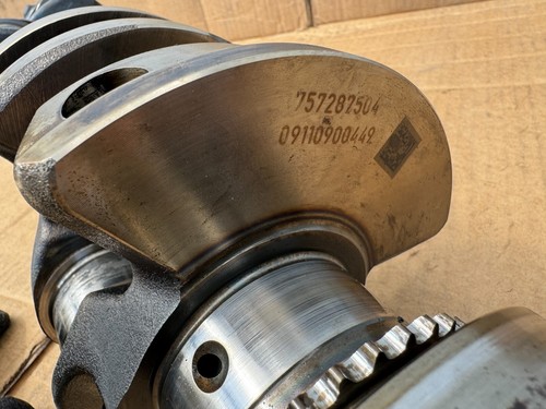 2010 BMW 750i X6 4.4L Twin Turbo N63B44 Crankshaft Assembly 11237581160 OEM - Foto 8 di 12
