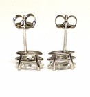 New 14k white gold SI1-3 J 1.05ct marquise diamond stud earrings 0.9g Natural — photo 5