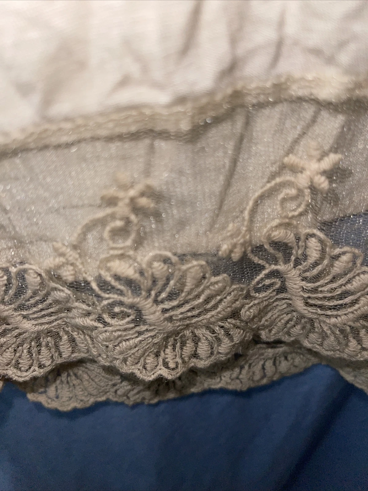 OFF WHITE Abito orlo Tiziana Cervasio bianco avorio pizzo piccolo MADE IN ITALY Nuovo con etichette