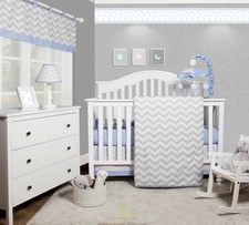 geenny optimababy pink grey elephant 6 piece baby girl nursery crib bedding set