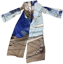 Obi Wan Kenobi Blanket Sleeved kids Yoda at the bottom Robed Like Blanket EUC