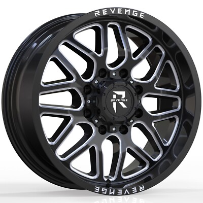 Revenge Offroad RV-206 20x10 -19 Black Milled With 275/55R20 Venom