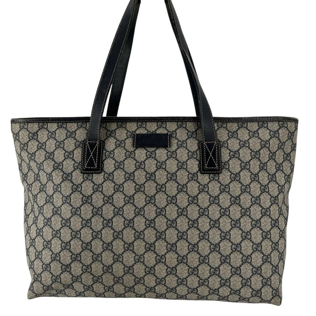 Sac fourre tout GUCCI GG Supreme sac à bandoulière PVC cuir authentique 250125