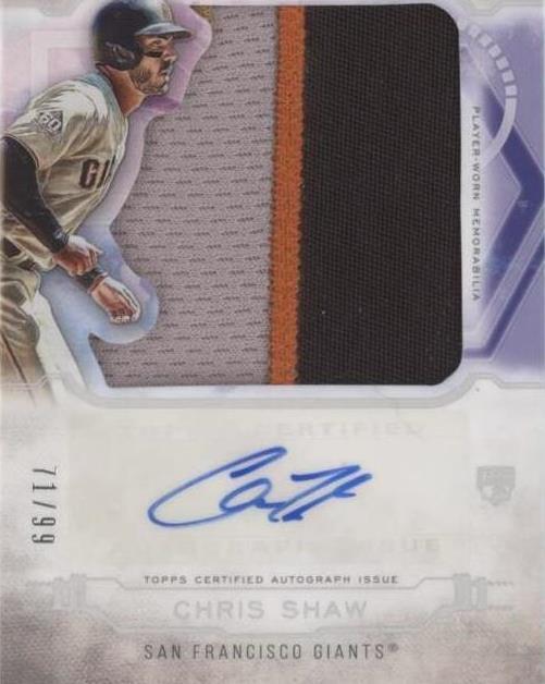 2019 Topps Inception - Chris Shaw #IAJ-CS - 1 of 1
