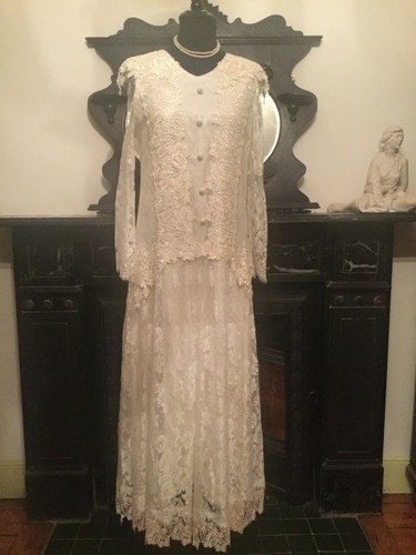 Lyn Lundie Lace Tea Gown Wedding Dress 