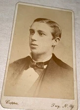 Victorian American NJ Coal Merchant Henry Witte CDV Photo! Troy, NY Rare Antique