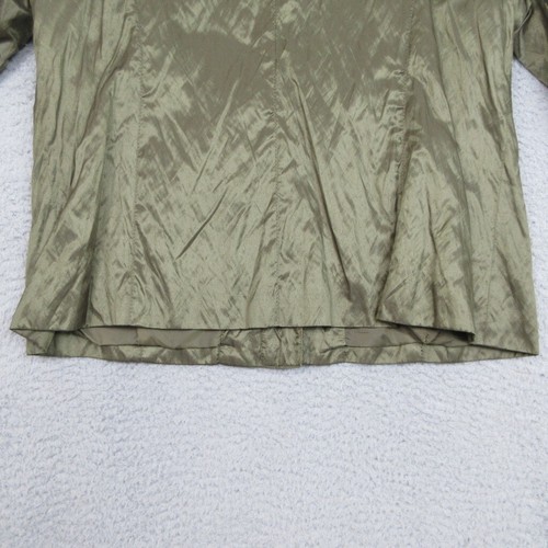 Ruby Rd Rain Jacket Womens Size 16 Green Metallic Goblincore Earthy Mossy Bold - Picture 13 of 24