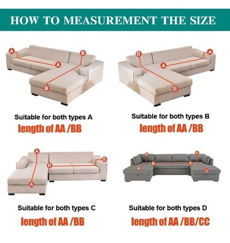L-shape Need Order 2pieces Sofa Cover Elastic Couch Cover Corner Sectional - Foto 20 di 50
