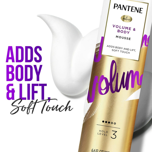Pantene Volume Mousse, Boosts Fine Flat Hair for Max Fullness, 6.6 oz ( 2 Pack ) - Picture 8 of 12