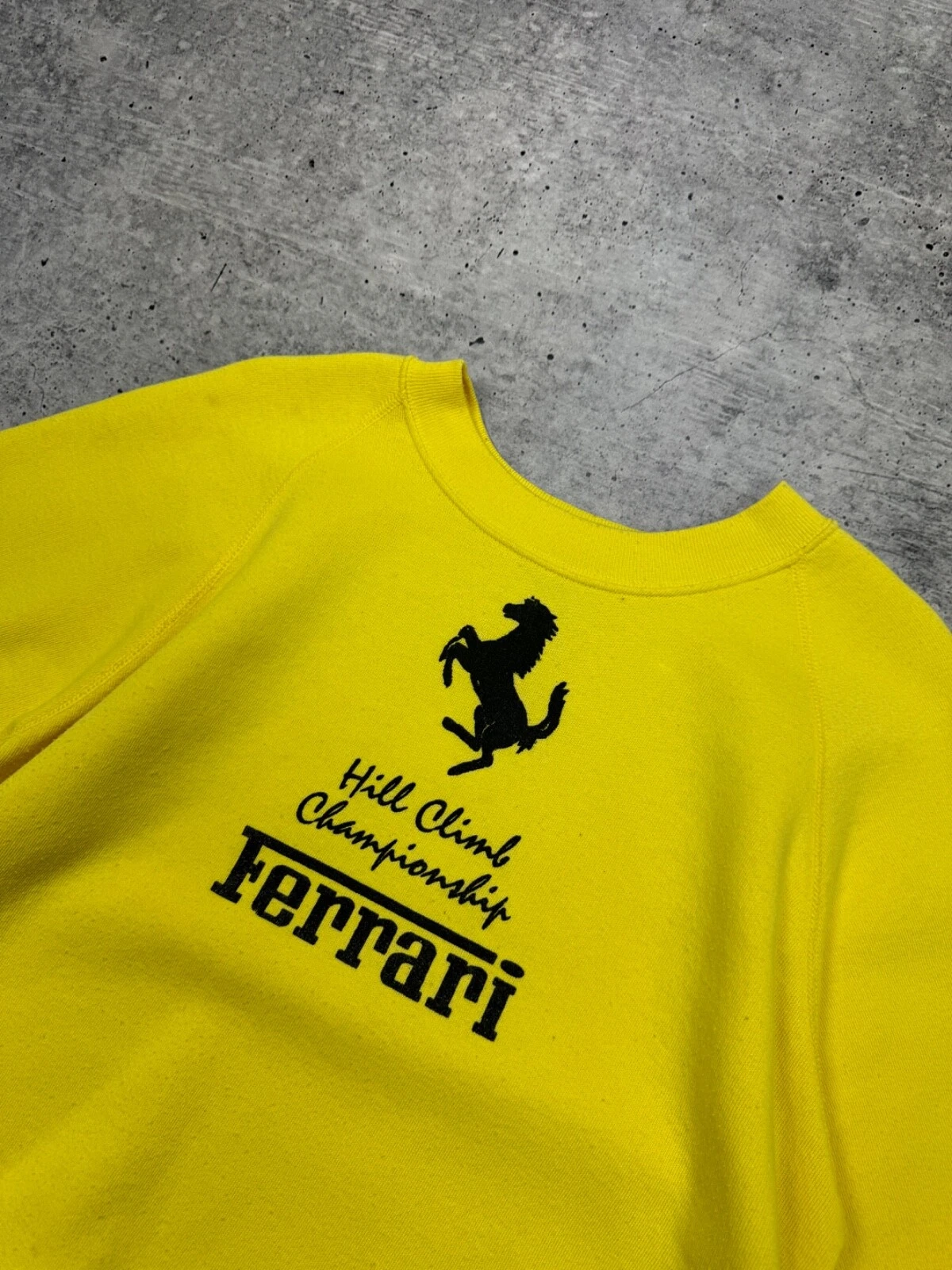 BURBERRY Felpa Vintage Jerzees 762 Russel Co Ferrari Grande Logo Giallo Invecchiato L