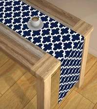 HD Digital Modern 4 Seater Table Runner Multicolored- TR19 -(Blue, 13 x 60 in)