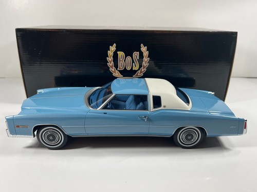 1/18 BOS 1976 Cadillac Eldorado blu metallizzato BOS328