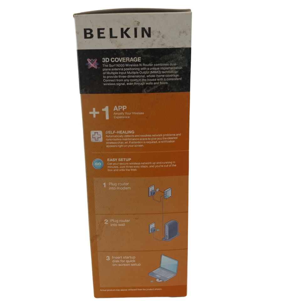 Router inalámbrico N Belkin Surf N300 - Fácil cobertura para toda la casa Foto 4 de 4