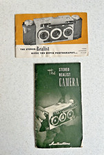 Stereo Realist Instructions  Brochure, 2 items, Rare EUC Collectible 