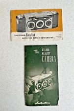 Stereo Realist Instructions & Brochure, 2 items, Rare! EUC! Collectible!