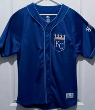Kansas City Royals Dynasty Blue Baseball Jersey Size XL (See Pics) Measures LG