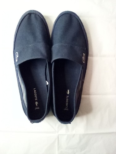 Lacoste Men's Navy Blue Canvas Sneakers Size US 9.5 - Picture 3 of 11