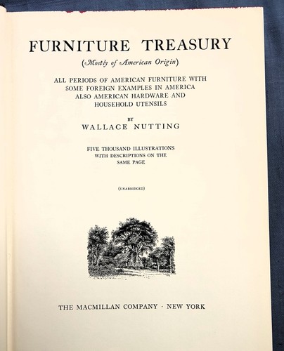 FURNITURE TREASURY TWO VOLUMES IN ONE, UNABRIDGED, 5000 ILLUS BY WALLACE NUTTING - Picture 2 of 10