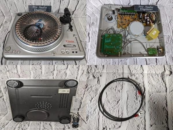 Vestax PDX-2000 Turntable Silver New ground wire tested cleaned 