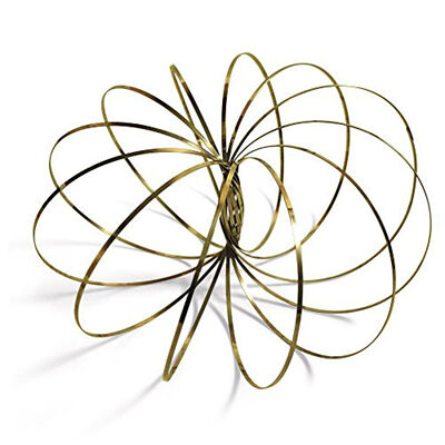 Kinetic Educational Spring Toy, Multi Sensory Interactive 3D Flow Ring, (Gold)