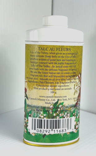 New CASWELL-MASSEY LILY OF THE VALLEY Floral Talc 3.5 oz **RARE!** - Picture 2 of 4