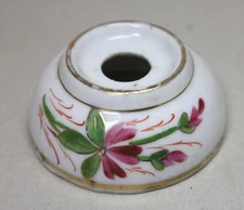 Original Antique Hand Painted PORCELAIN LIGHT SWITCH Plate