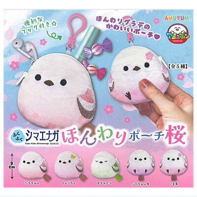 Fuku Fuku Shimaenaga honwari pouch sakura Gacha toy 5 Types full comp Set Japan