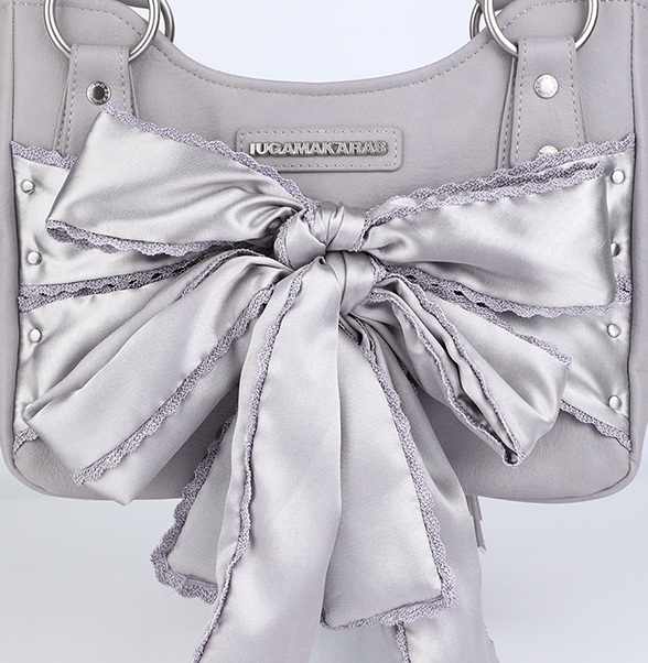 IUGAMAKARAS Laced Ribbon Shoulder Bag Light Purple | Korean