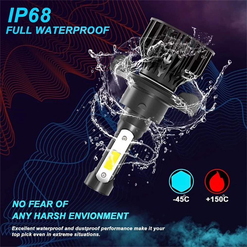 Combo de faros LED 6000K de haz alto bajo para Ford F-650 750 2017-2021 2x 9008/H13 Foto 4 de 4