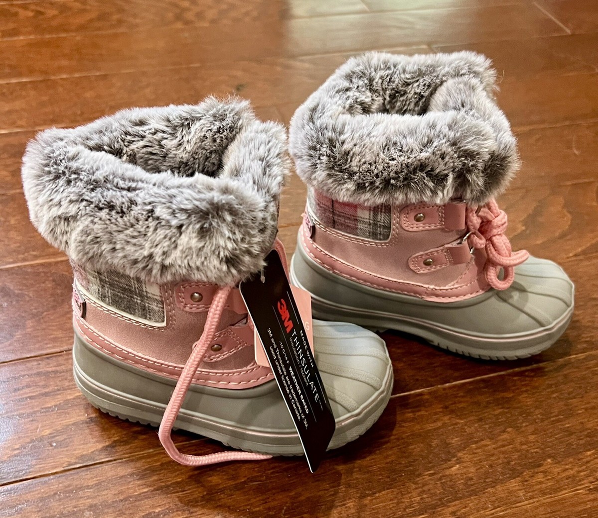 NEW London Fog Insulated Snow Boots With Fur Toddler Size