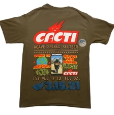 Travis Scott T Shirt Medium Cactus Jack Down To Earth  Brown Cacti