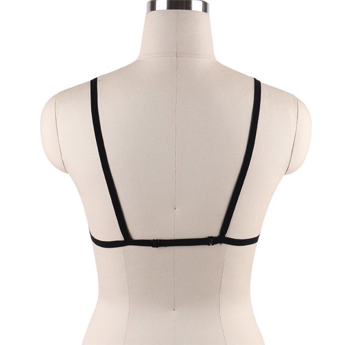 Harness Elastic Cupless Cage Bra Sexy Lingerie for Women Top Exotic Strap Belt - Picture 221 of 273