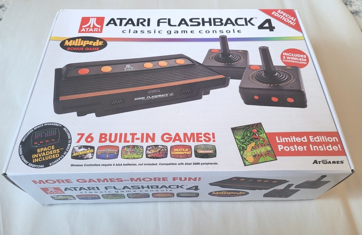 Atari Flashback 4 Classic game console W/ Centipede Special Poster