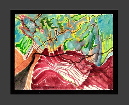 Daylight Moon 2014 Arte Contemporáneo Surrealista Paisaje Abstracto PINTURA FIRMADA - Imagen 4 de 12