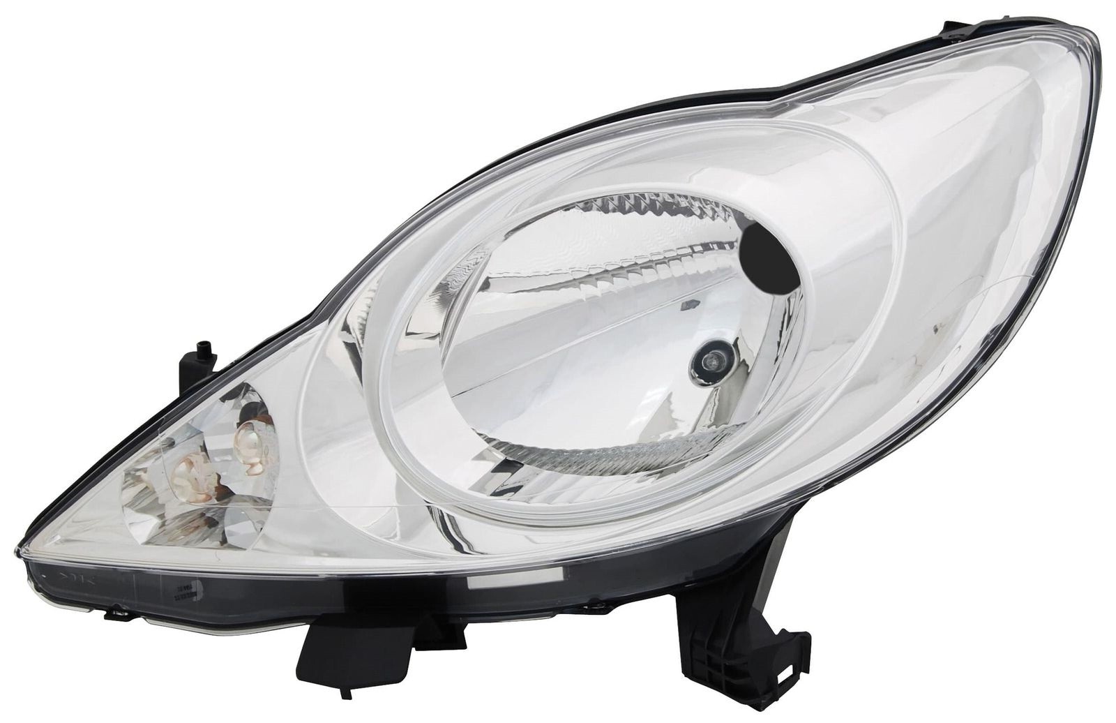 Phare gauche Peugeot 107 réglage électrique avec projecteur H4 chrome haute visibilité