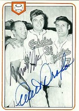 Walt Dropo & Milt Pappas autographed Baseball Card (Orioles) The Franchise #8