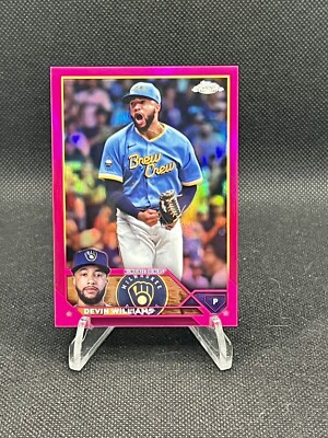 2023 Topps Chrome Update Devin Williams Magenta 3/399 Milwaukee Brewers