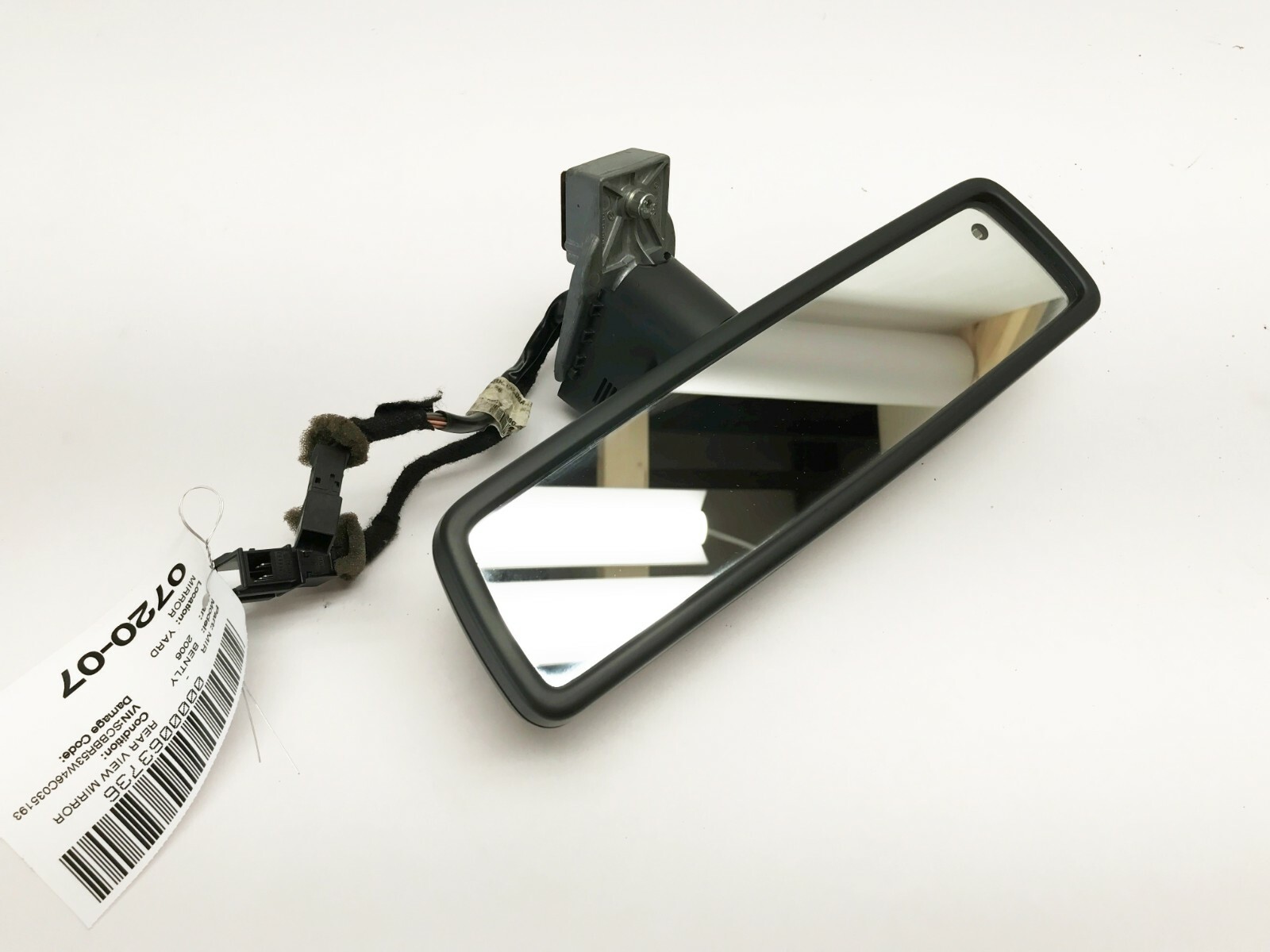 06-12 BENTLEY CONTINENTAL REARVIEW MIRROR REAR VIEW OEM BLACK FLYING SPUR