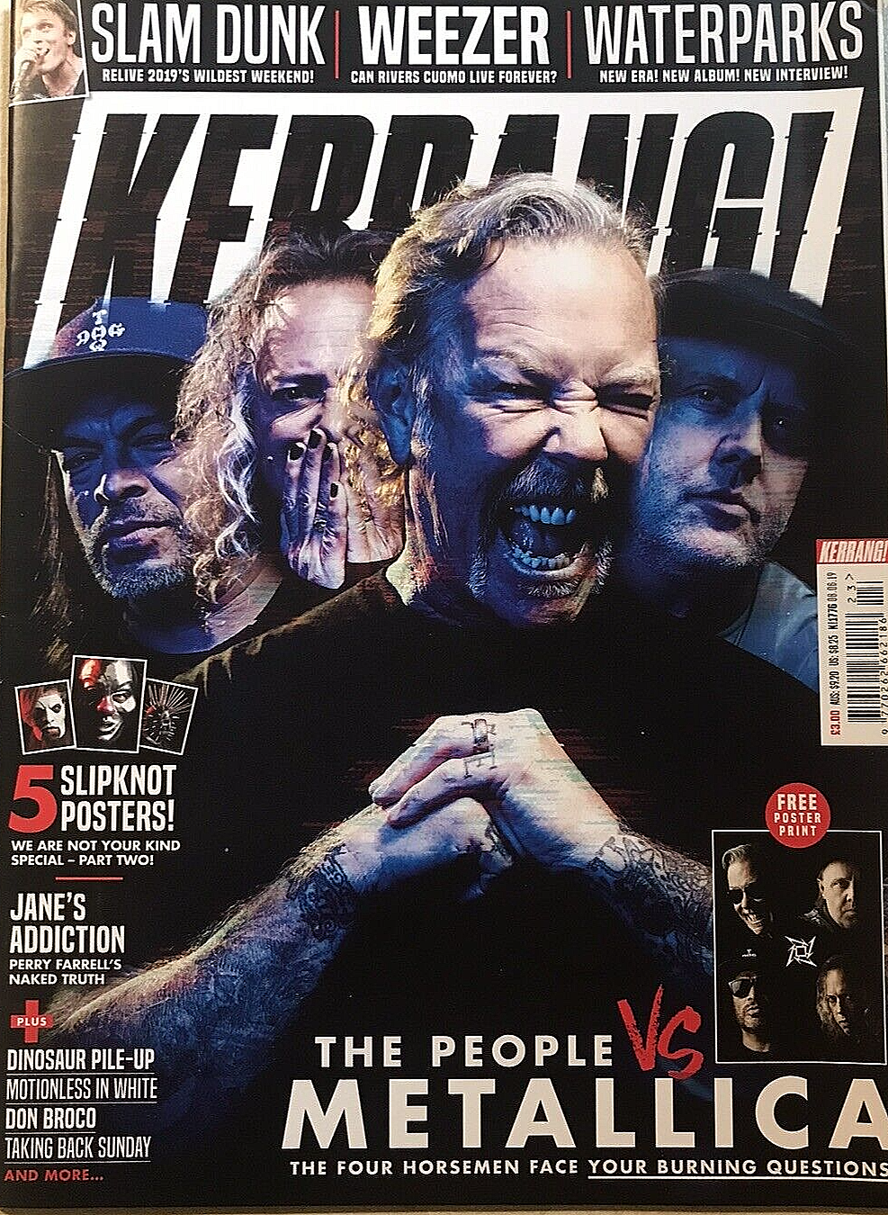 Kerrang Magazine #1776 METALLICA Cover/Art Print, SLIPKNOT Poster Special
