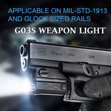 Trustfire LED Pistol Light - Tactical Flashlight for Glock  Picatinny Mount US