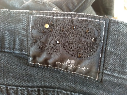 7 For All Mankind jeans original bootcut low rise denim black size 29 - Picture 5 of 8