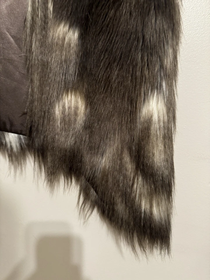 Romeo y Julieta Alta Costura Chaleco de Piel Sintética Chaqueta Chaleco Marrón Tostado Foto 4 de 4