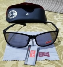 RAY BAN Wrap Sunglasses NWT H Lens 60mm 135mm 14mm 4175 Grey Gray Black New