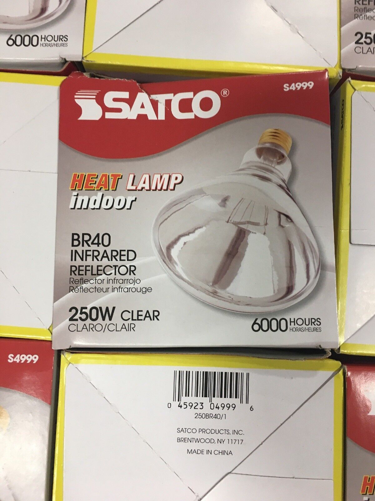 Satco S4999 250W 120V R40 Infrared Clear Heat E26 Medium Base Incand light bulb