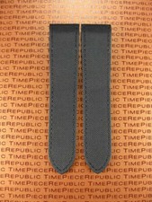 23mm Black Leather Strap Large TOILE Fabric Watch Band CARTIER SANTOS 100 XL