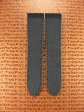 23mm Black Leather Strap Large TOILE Fabric Watch Band CARTIER SANTOS 100 XL